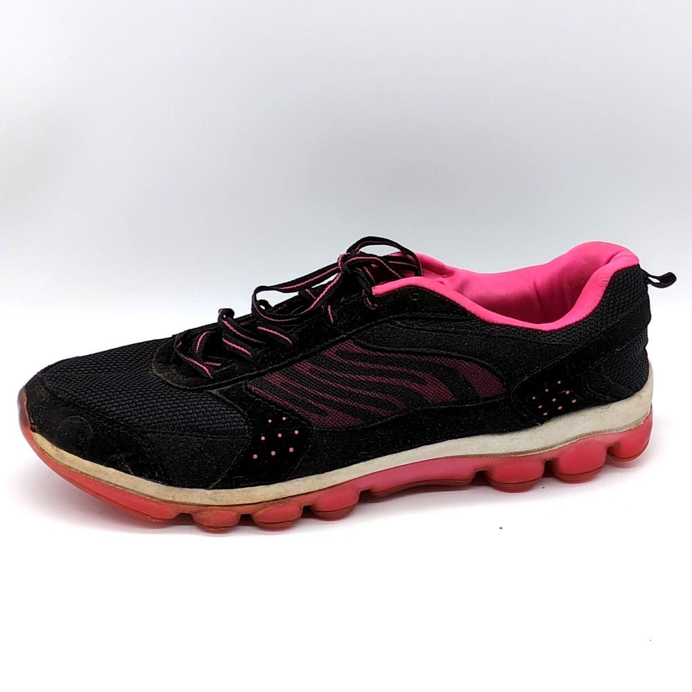 Danskin Now Shoes Womens‎ Moonwalk Black Pink 10 Running Athletic Sneakers